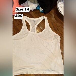 Lululemon white tank size 14